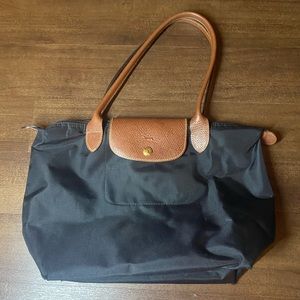 Black longchamp Le Pliage Tote